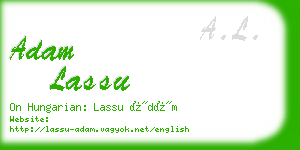 adam lassu business card